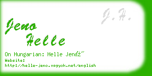 jeno helle business card